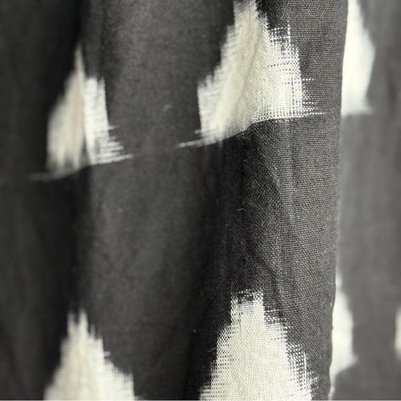 Passion Lilie Black & White Tie Waist Knee Length A-Line Skirt w Pockets - Picture 14 of 14